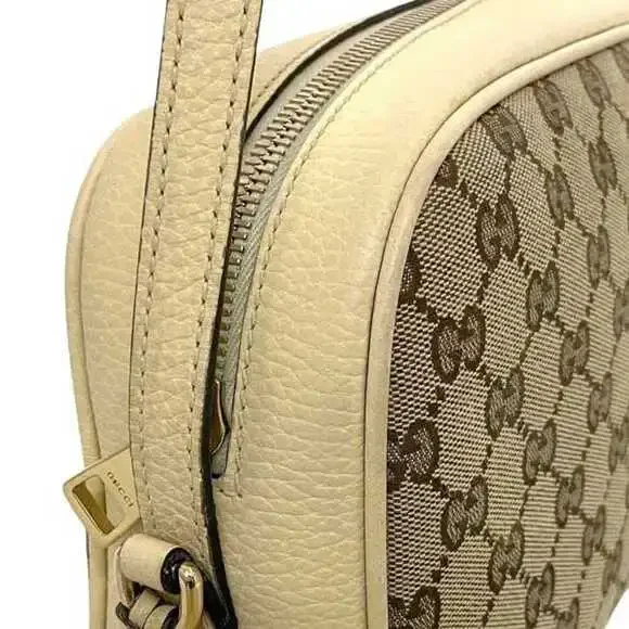 GUCCI Authentic Cream Leather Shoulder Bag - Picture 9 of 11